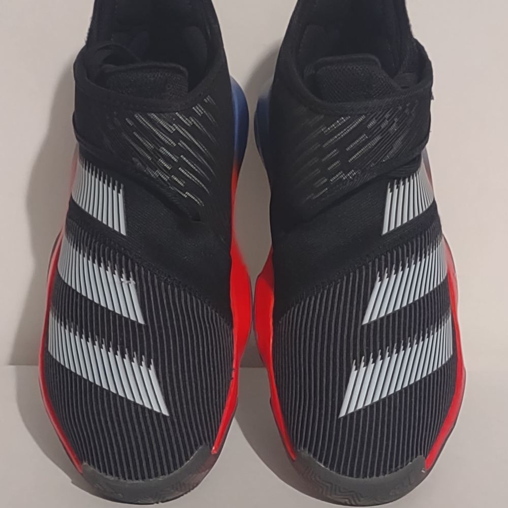 Adidas mens harden size 5 and 1/2 black red and blue sneakers